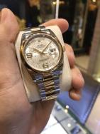 Rolex Datejust Steel & Yellow Gold Flora Oyster Man