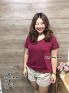เสื้อเรย่อน คอวี มีกระเป๋า