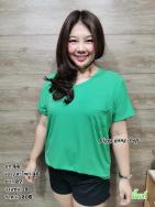 เสื้อเรย่อน คอวี มีกระเป๋า