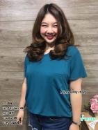 เสื้อเรย่อน คอวี มีกระเป๋า