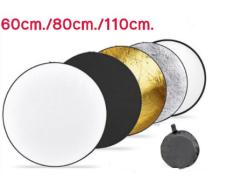 แผ่นรีเฟล็ก Reflector 5 In 1 ขนาด60/80110CM เปลี่ยนได้ 5 สี ในแผ่นเดียว